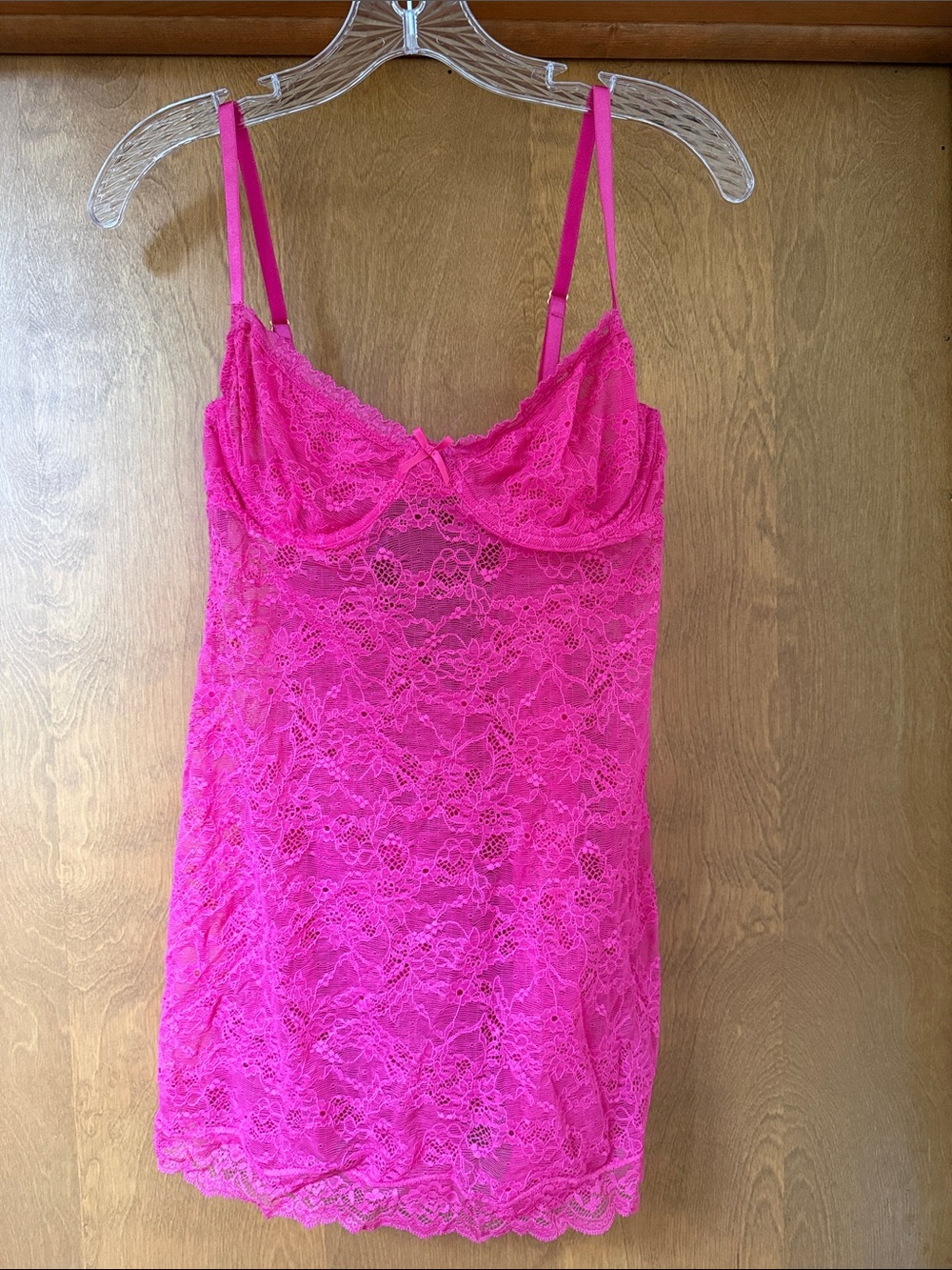 Victoria’s Secret Lace Chemise Slip - Hot Pink